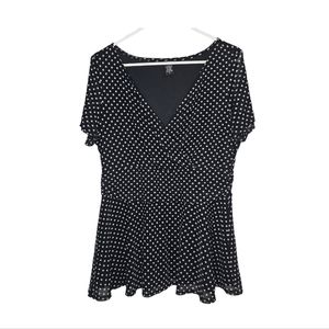 Torrid Polka Dot Babydoll Top Sz 0